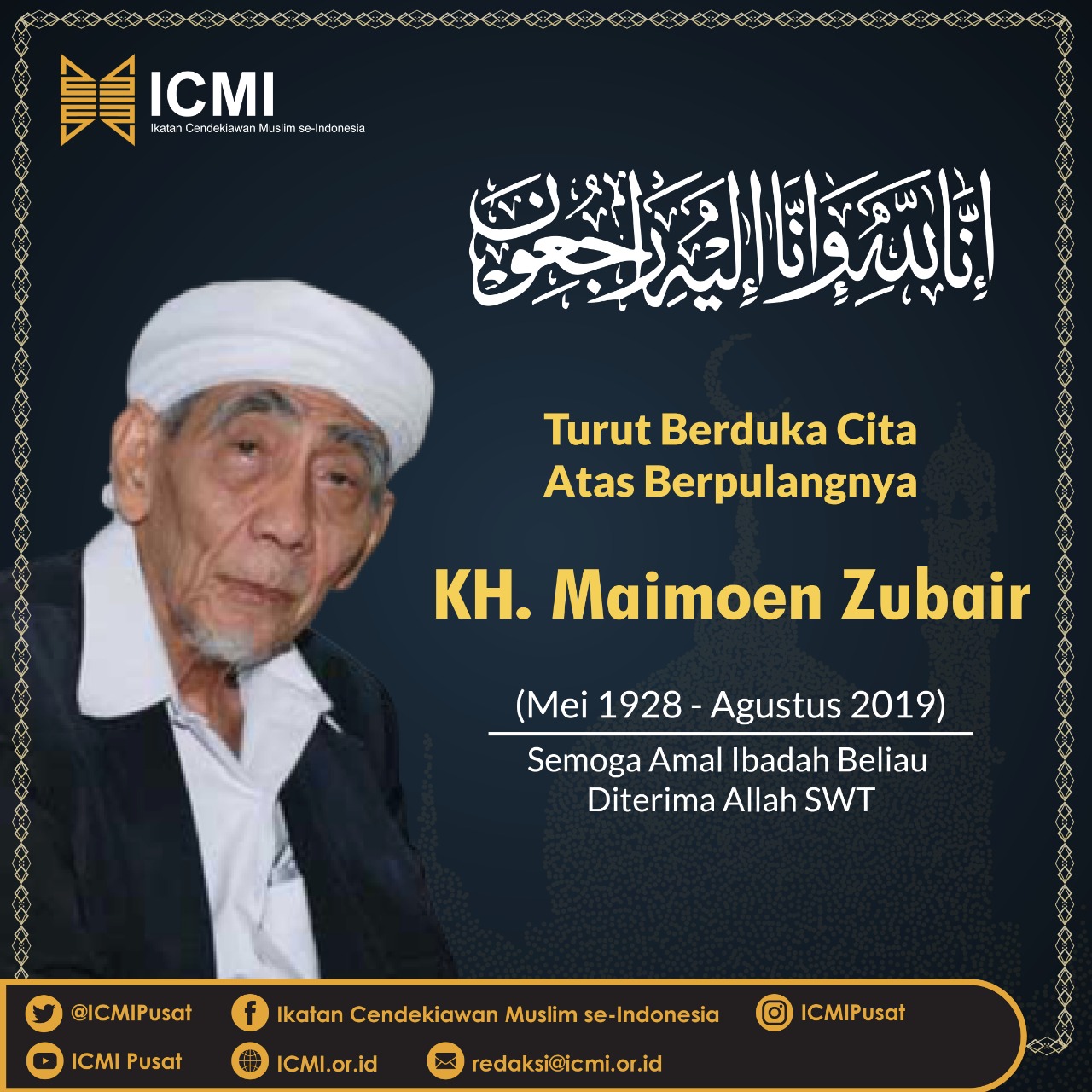 Sekjen ICMI Kagum dengan Sosok KH Maimoen Zubair