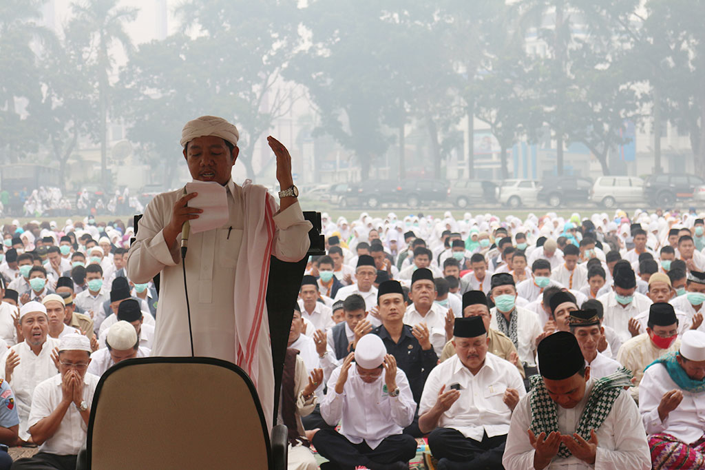 Krisis Air, Santri Hingga Pejabat Di Sumsel Laksanakan Shalat Istisqa