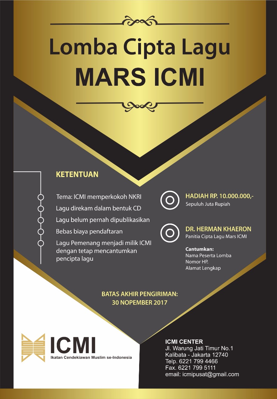 ICMI Gelar Lomba Cipta Lagu Mars ICMI