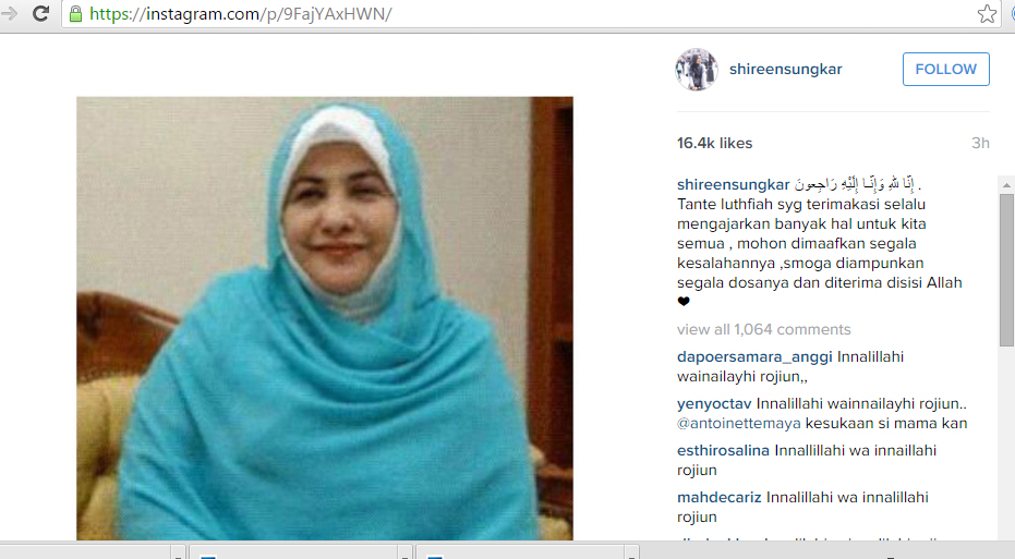 Daiyah Senior Ustadzah Lutfiah Sungkar Wafat